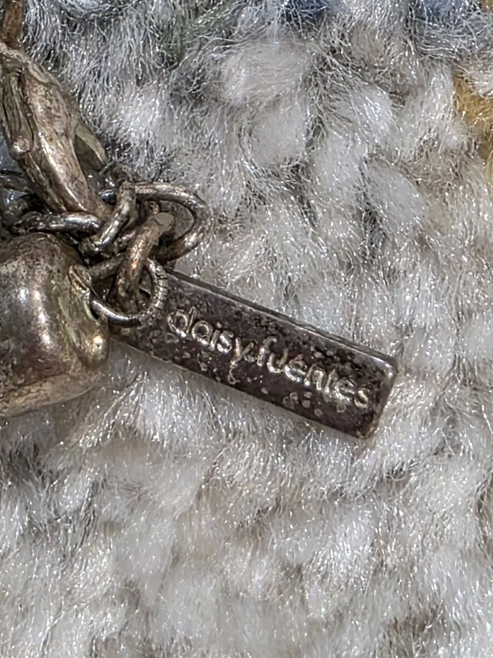 Daisy Fuentes Silver-Tone Logo Charm Pendant